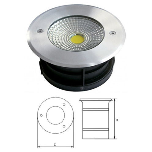 Elmark LED kültéri, talajba süllyeszthető lámpatest, króm, Ø150 mm, 800 lm, 5500 K, 10 W termék fő termékképe