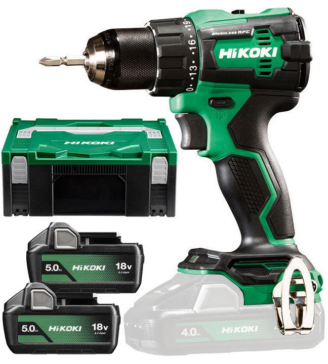HiKoki DS18DE-WFZ akkus fúró-csavarozó (2 x 5.0 Ah Li-ion akkuval, Hitbox kofferben) termék fő termékképe