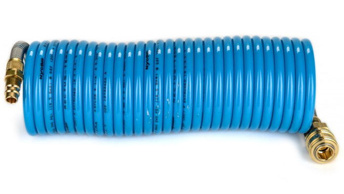 Rectus MFSP12/100KS poliamid 12 spiráltömlő gyorscsatlakozóval, kék, 12x10x1 mm, 10 m hosszú termék fő termékképe