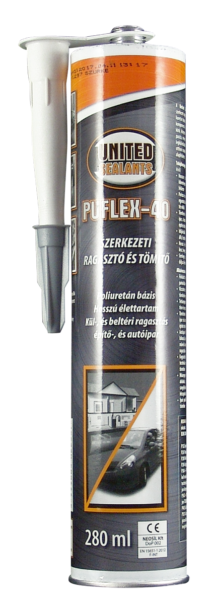 UNITED SEALANTS PUFLEX-40 SZERKEZETI RAGASZTÓ ÉS TÖMÍTŐ 280ML SZÜRKE termék fő termékképe
