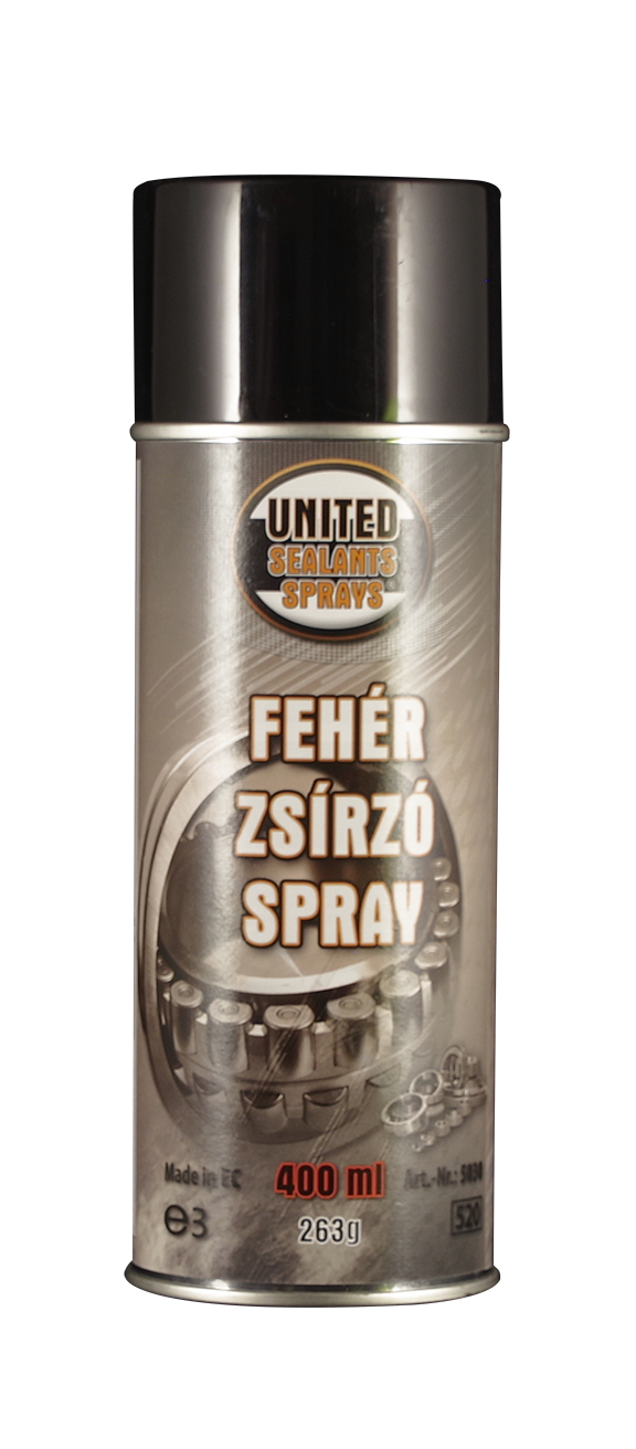 UNITED SPRAYS FEHÉR ZSÍRZÓ SPRAY 400ML termék fő termékképe