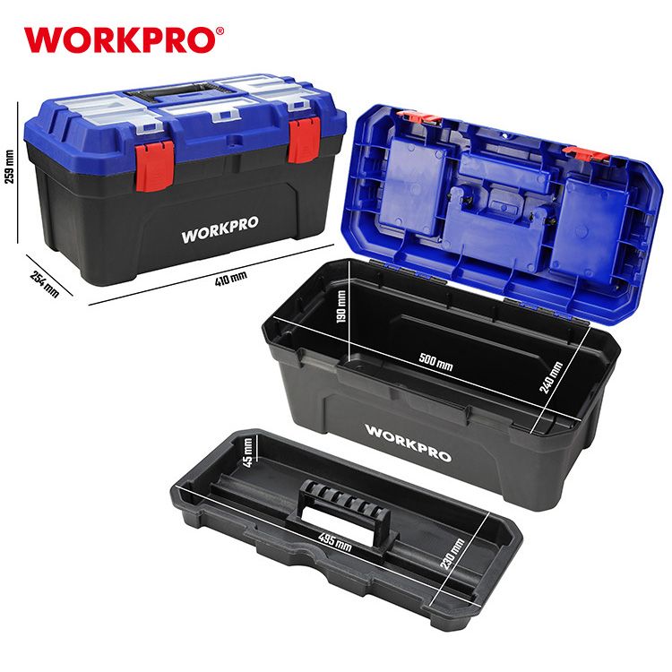 Workpro Szerszámos láda műanyag 507×254×259mm termék fő termékképe