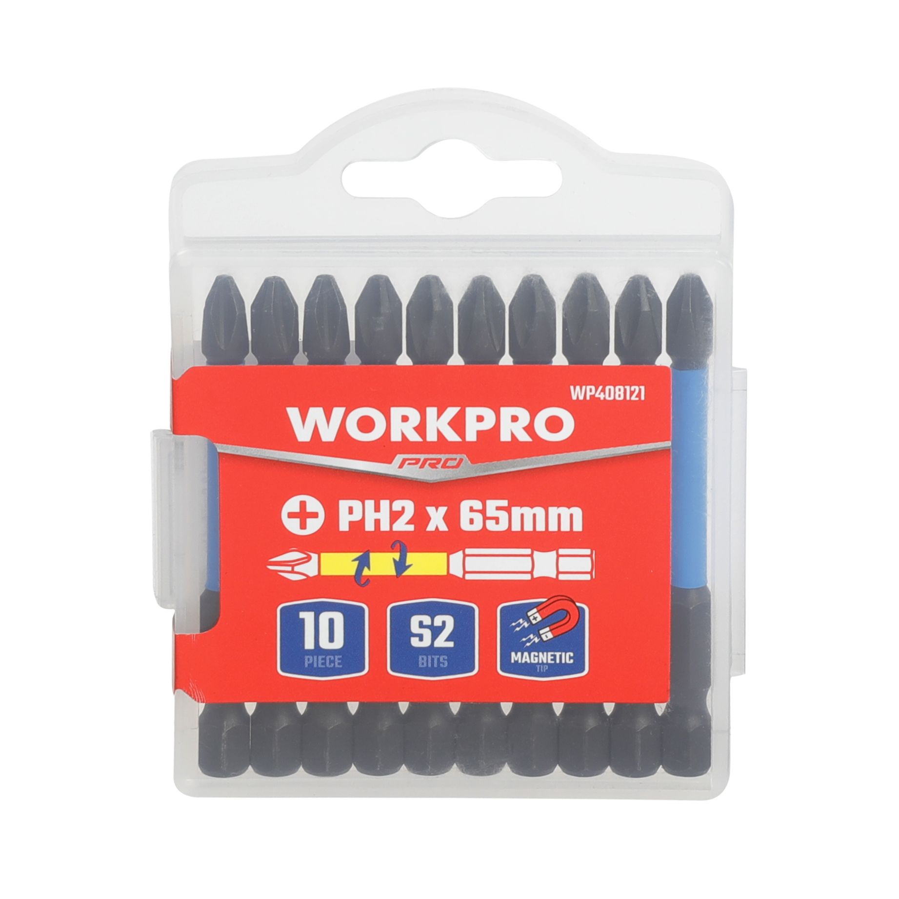 Workpro Csavarbehajtó bit impact 65mm PH2 10db/cs termék fő termékképe