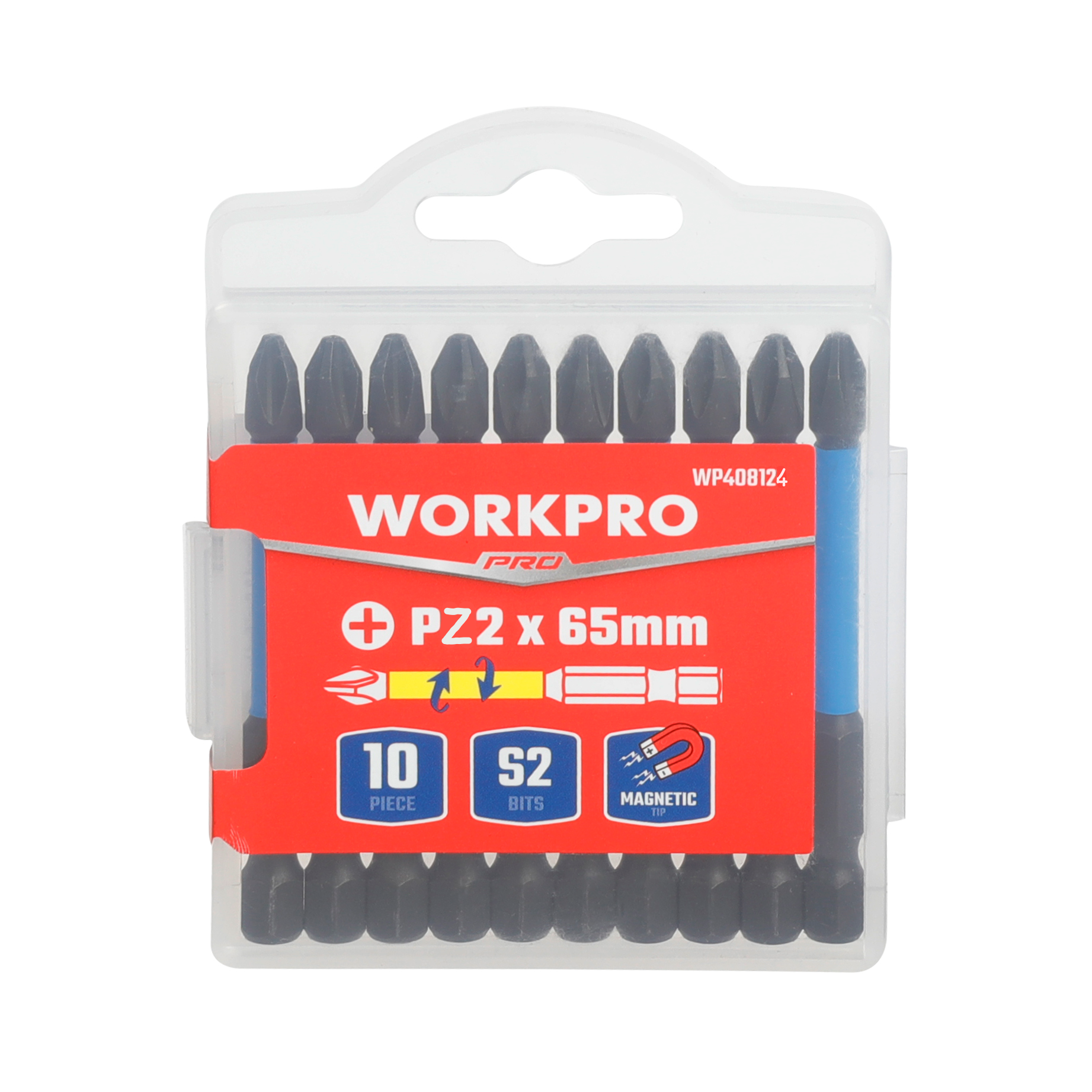 Workpro Csavarbehajtó bit impact 65mm PZ2 10db/cs termék fő termékképe