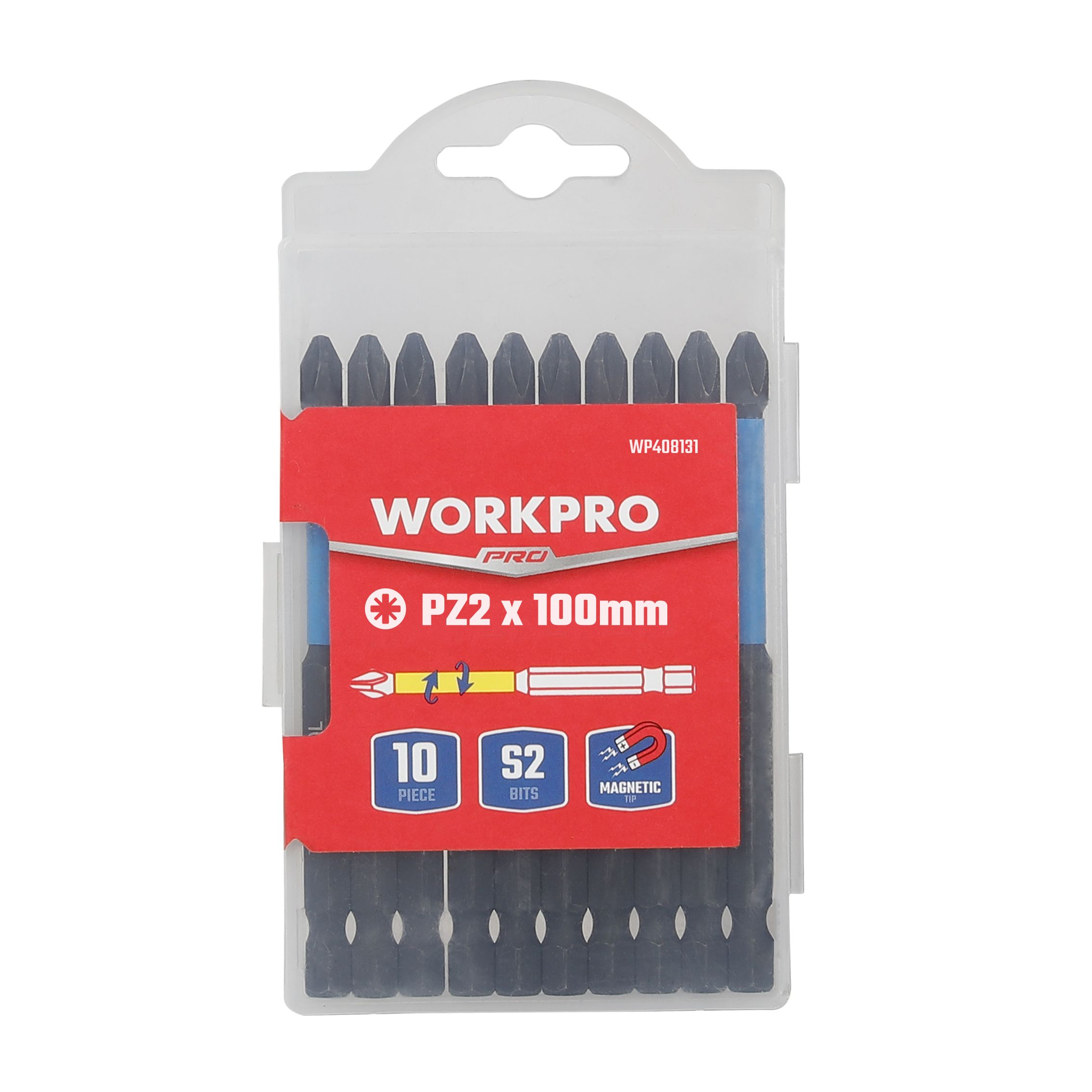 Workpro Csavarbehajtó bit impact 100mm PZ2 10db/cs termék fő termékképe