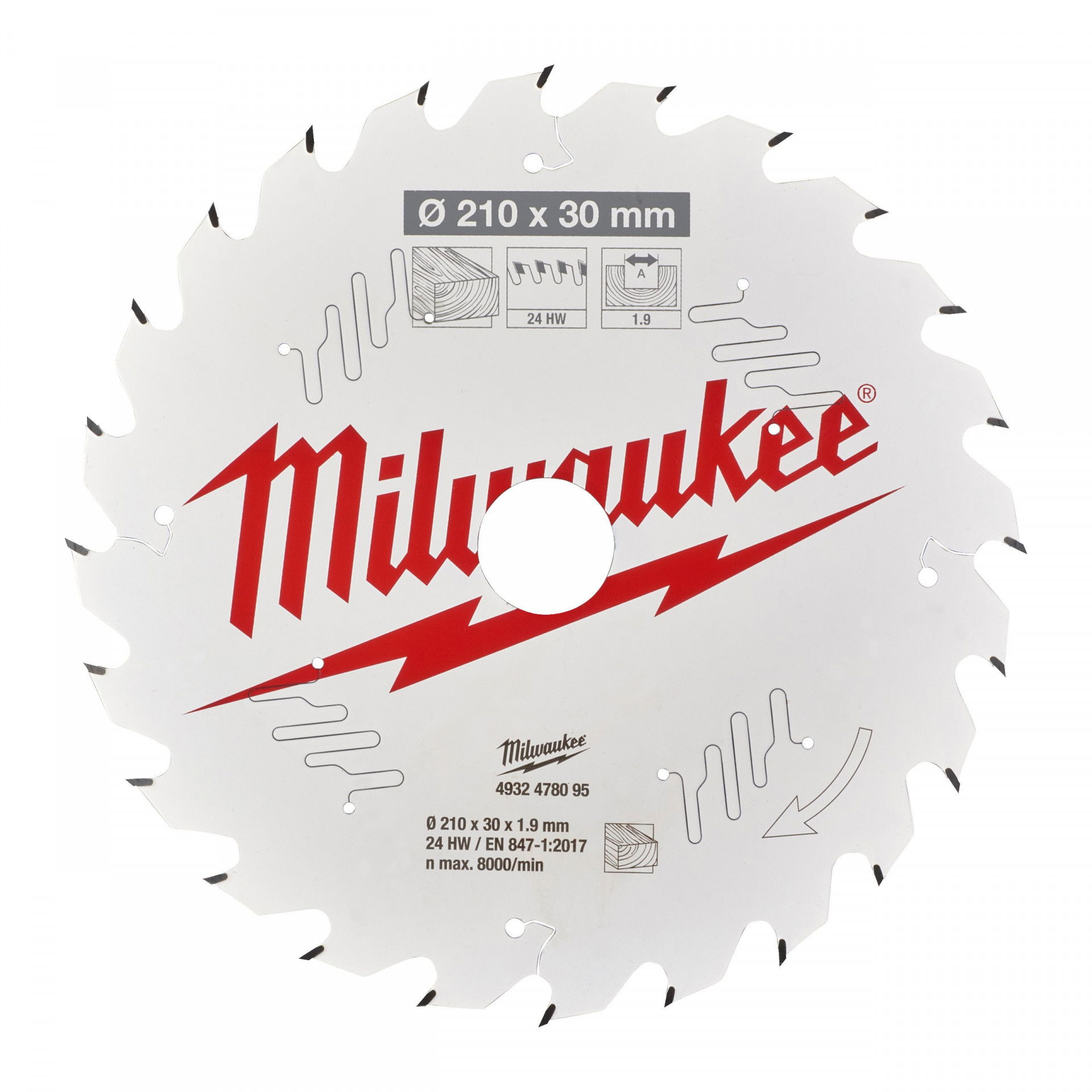 Milwaukee CSB TS W körfűrészlap 210/30/24ATB termék fő termékképe