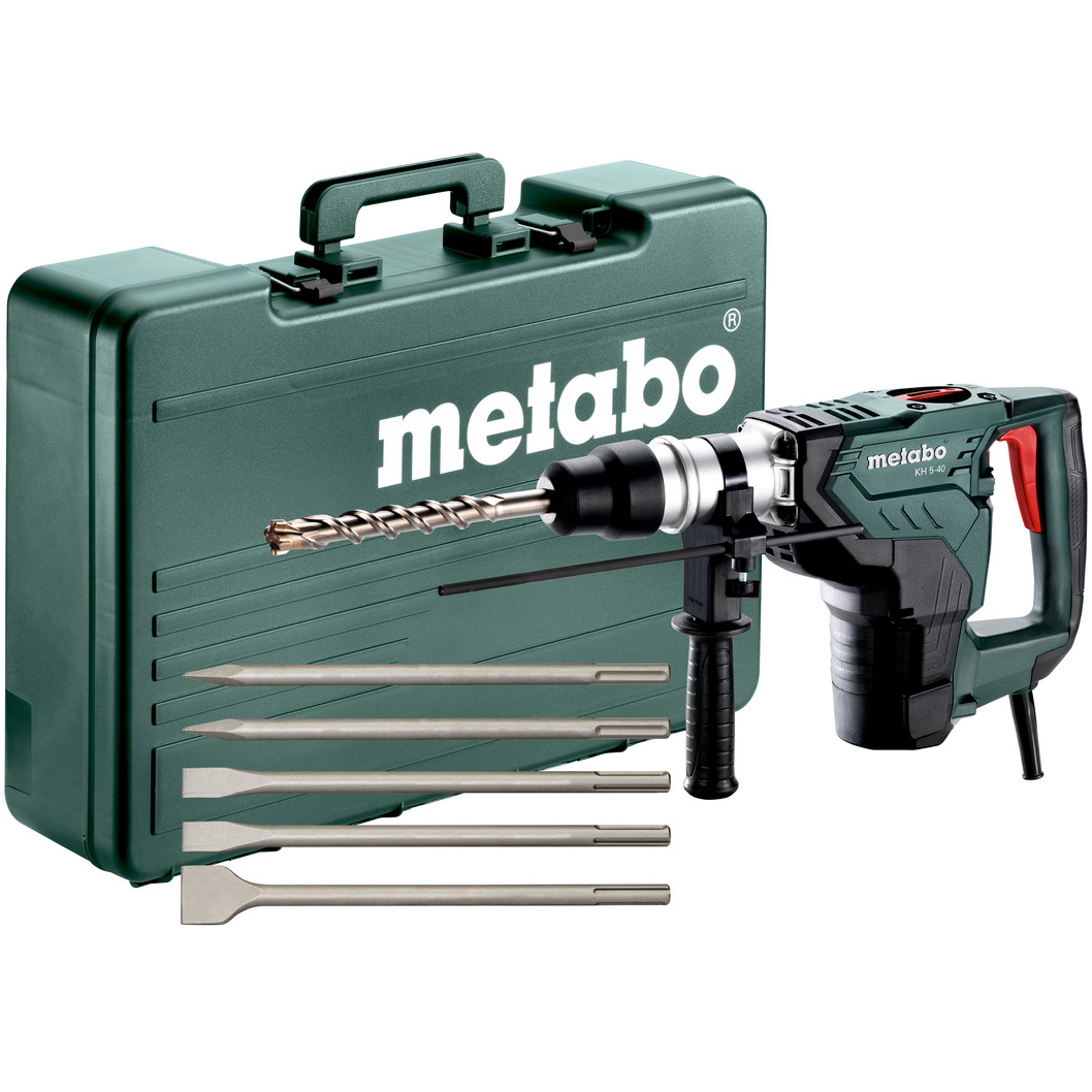 METABO KH 5-40 SET SDS-max kombikalapács (műanyag hordtáskában) + SDS-max vésőkészlet (5 részes) termék fő termékképe