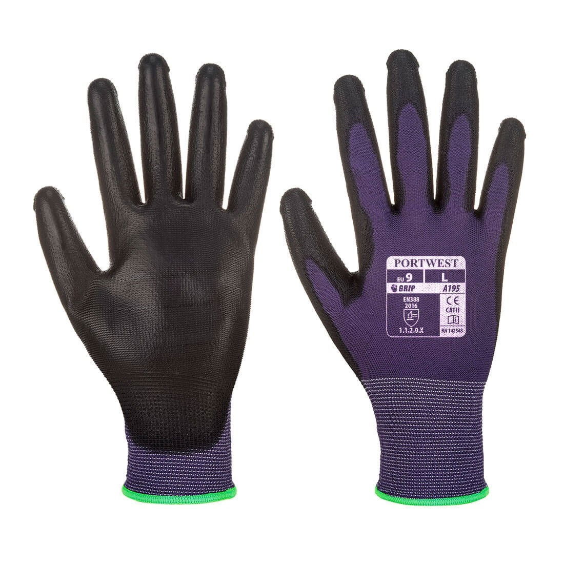 Portwest A195 - Touchscreen PU kesztyű, bíbor/fekete termék fő termékképe